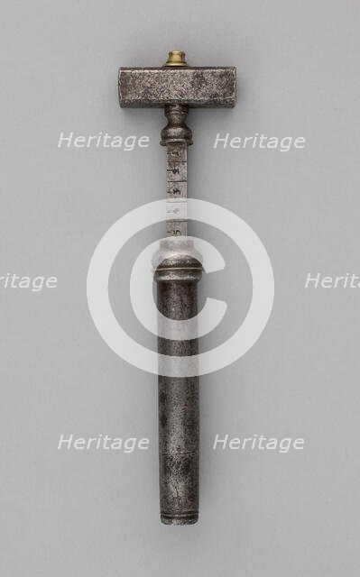 Wheellock Spanner with Powder Measure, Europe, 17th century. Creator: Unknown.