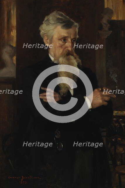 Portrait of Journalist August Schauman, 1893. Creator: Gunnar Berndtson.