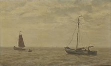 Seascape with fishing boats, 1910. Creator: Willem Bastiaan Tholen.