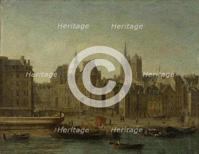 Hotel de Ville and Place de Greve (current Place de l'Hotel de Ville), c1750. Creator: Nicolas Raguenet.