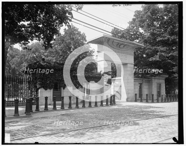 Main entrance, Mt. Auburn Cemetery, Cambridge,Massachusetts, between 1890 and 1901. Creator: Unknown.