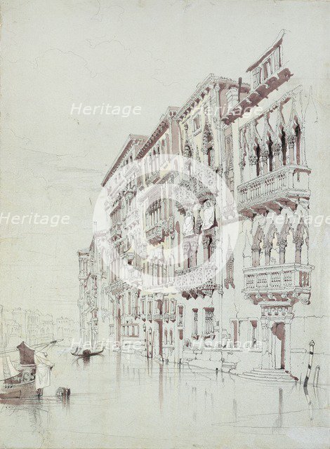 The Palazzo Contarini-Fasan, Venice, 6 - 16 May 1841. Artist: John Ruskin.