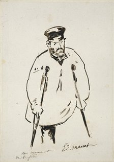 Man on Crutches, c1850-1880. Artist: Edouard Manet.