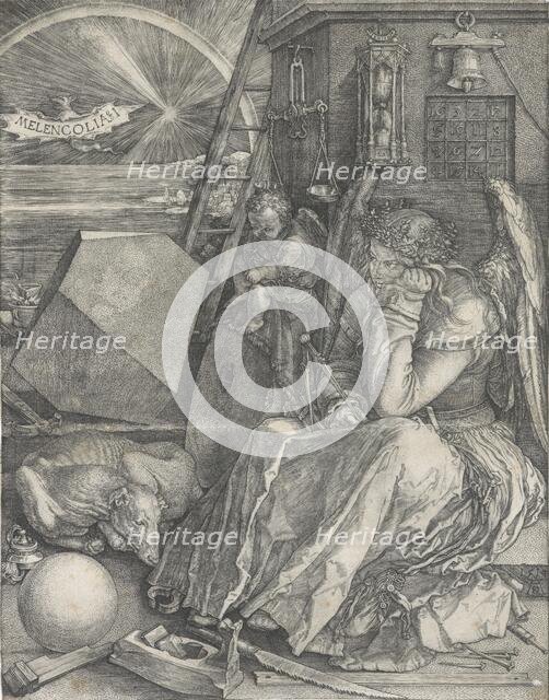 Melencolia I, 1514. Creator: Albrecht Durer.