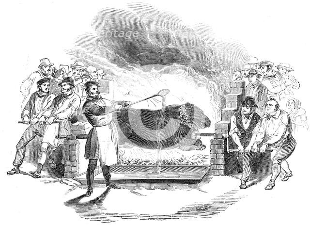 Roasting the ox, at Buckingham, 1844. Creator: Unknown.