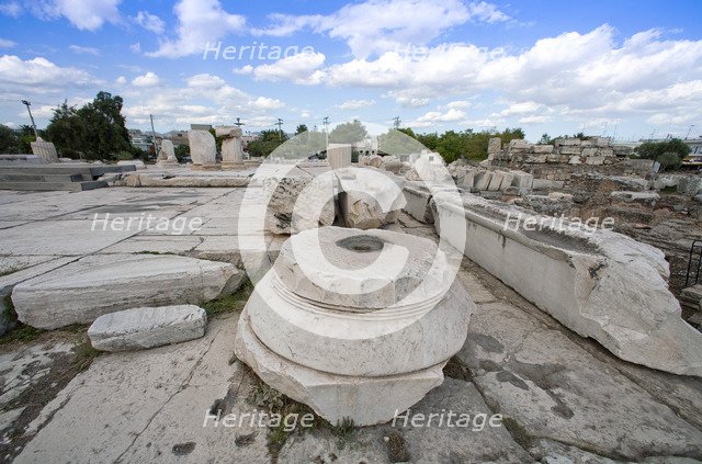 The Great Propylaea at Eleusis, Greece. Artist: Samuel Magal