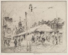 Second Street Market, Philadelphia, 1920. Creator: Joseph Pennell.