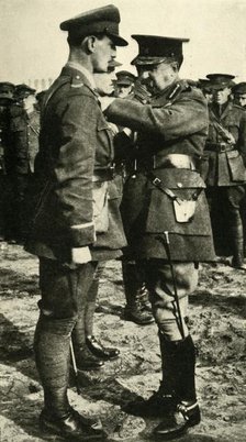 'Lieutenant Kent receiving the Military Cross', First World War, 1915-1916, (c1920). Creator: Unknown.