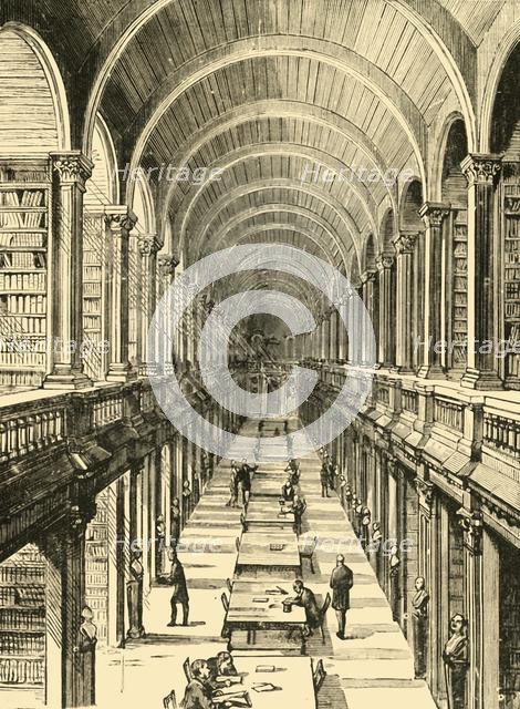 'Interior of the Library, Trinity College', 1898. Creator: Unknown.