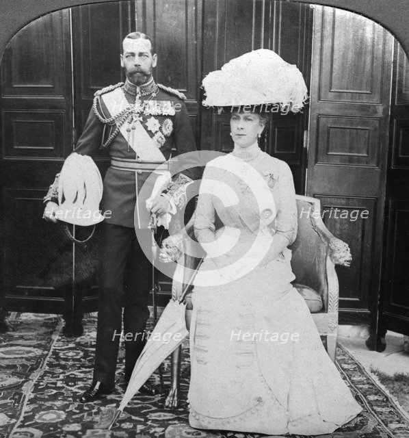 King George V (1865-1935) and Queen Mary (1867-1953), early 20th century.Artist: HD Girdwood