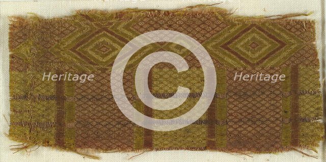 Textile with Geometrical Designs, German, 15th century. Creator: Unknown.