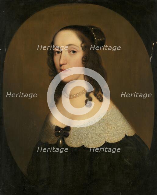 Portrait of Louise Christina (1606-69), Countess of Solms-Braunfels, in or after c.1650. Creator: Workshop of Gerard van Honthorst.