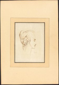 Head of a Woman, published 1782. Creator: Johann Gottlieb Prestel.