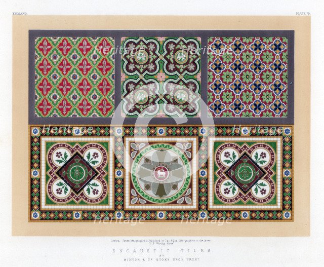 'Encaustic Tiles', 19th century.Artist: John Burley Waring