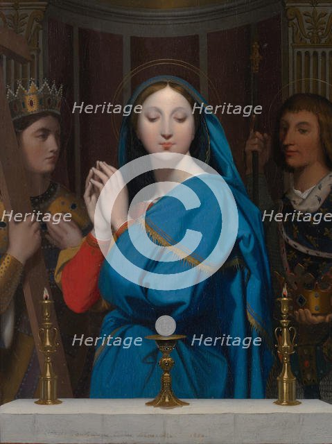 The Virgin Adoring the Host, 1852. Creator: Jean-Auguste-Dominique Ingres.