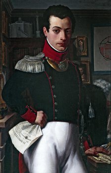 Portrait of an architect in the uniform of an officer of the National Guard, 1829. Creator: Constant Misbach.