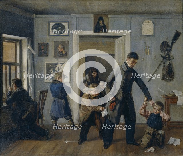 In the school, 1854. Artist: Popov, Andrei Andreyevich (1832-1896)