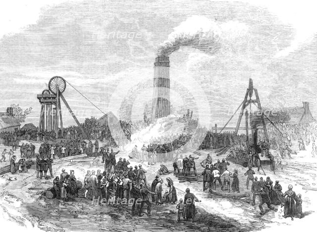 The Pelsall Hall Colliery, near Walsall, the scene of the flooding, 1872. Creator: Unknown.