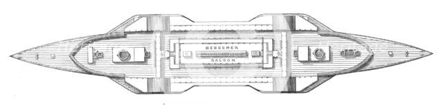 Deck plan of the Bessemer saloon-steamer, 1872. Creator: Unknown.