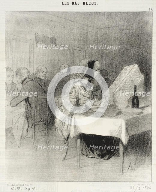 Allons!...on n'a pas encore rendu compte de mon roman..., 1844. Creator: Honore Daumier.