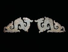 Dragon Pendants, Eastern Zhou dynasty, Warring States period, c. 4th/3rd century B.C. Creator: Unknown.