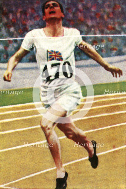 British athlete Douglas Lowe winning the 800 metres in Athletics, 1928. Creator: Unknown.