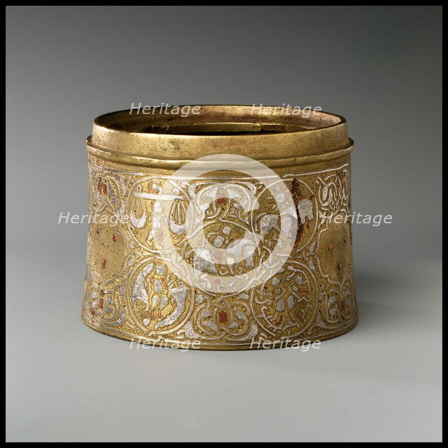 Inkwell with Twelve Zodiac Medallions, Iran, late 12th-early 13th century. Creator: Unknown.