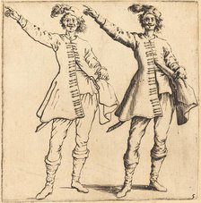 Officer, with Arm Extended, Front View, 1617 and 1621. Creator: Jacques Callot.