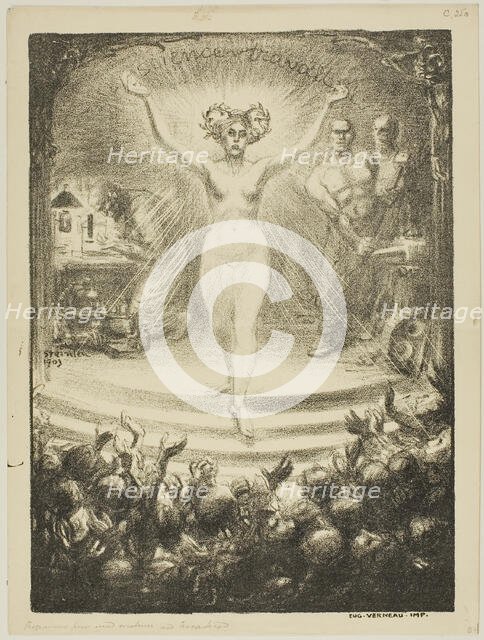 Program for a Matinée at the Trocadéro, 1903. Creator: Theophile Alexandre Steinlen.