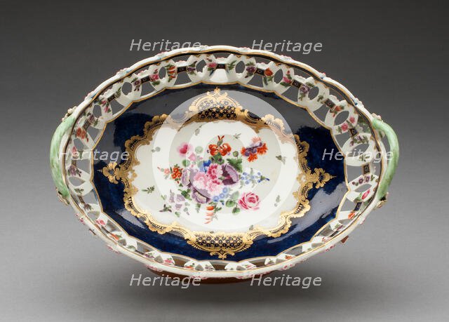 Basket, Worcester, c. 1770. Creator: Royal Worcester.