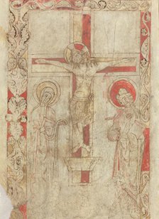 The Crucifixion [verso], early 12th century. Creator: Unknown.