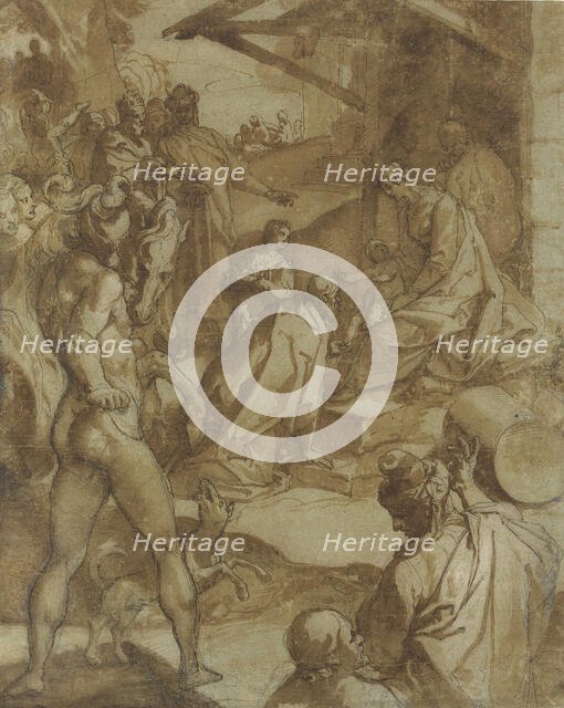 The Adoration of the Magi, 1550-78. Creator: Raffaello Motta.