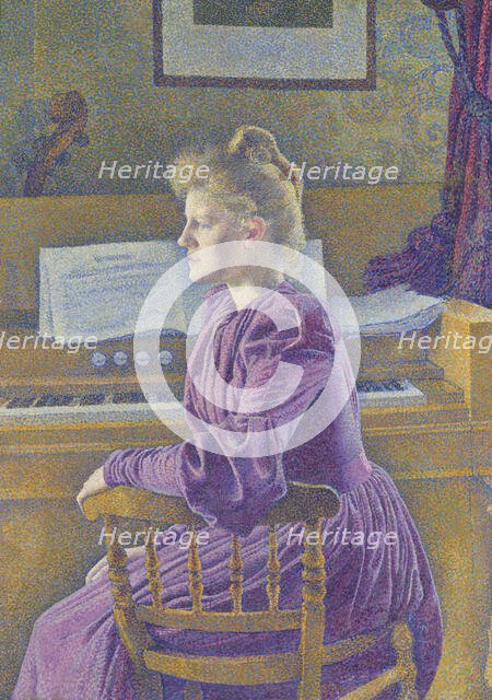 Maria Sèthe at the Harmonium, 1891. Creator: Théo van Rysselberghe.