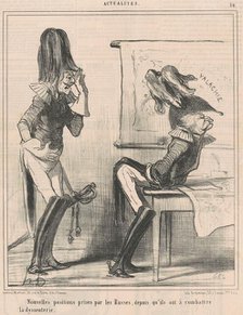 Nouvelles positions prises par les russes ..., 19th century. Creator: Honore Daumier.