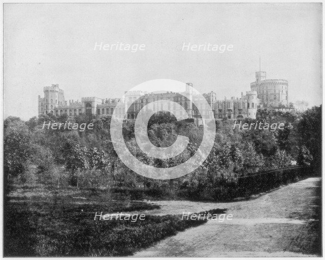 Windsor Castle, England, late 19th century.Artist: John L Stoddard