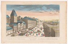 View of a street with wooden stalls in Vienna, 1700-1799. Creator: Anon.