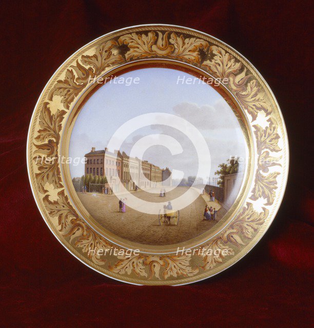 Plate showing a view of Apsley House, London, c1819. Artist: Unknown.