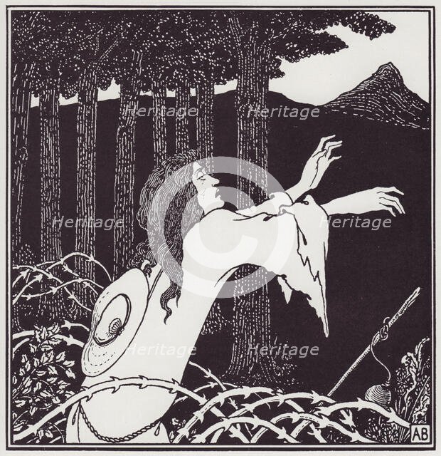 The Return of Tannhauser to the Venusberg, 1895. Creator: Aubrey Beardsley.