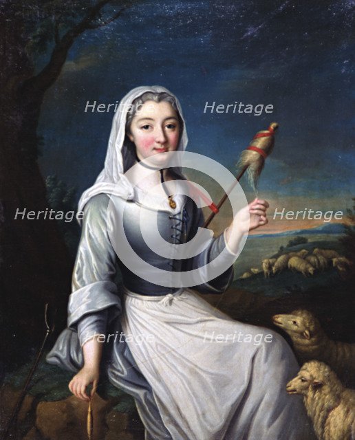 'The Duchess of Villais in Costume', 18th century. Artist: Anon