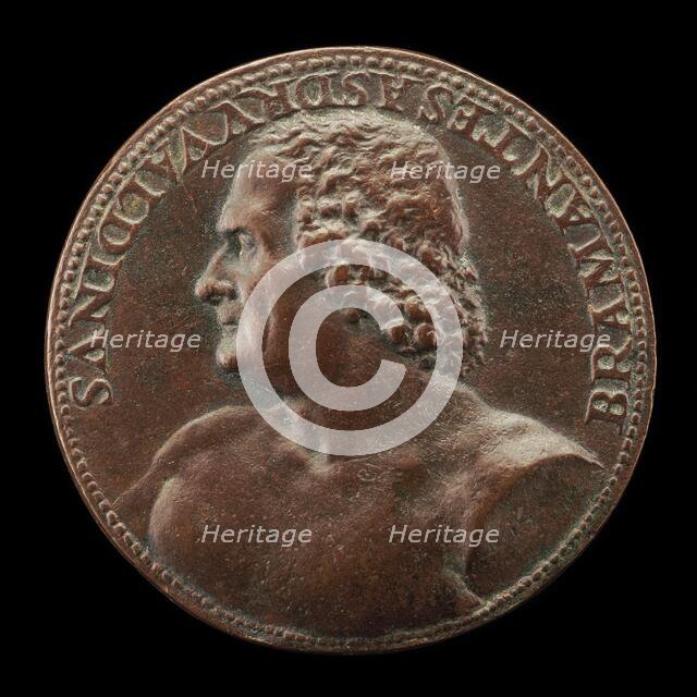 Donato Bramante, c. 1444-1514, Architect [obverse]. Creator: Cristoforo Foppa.