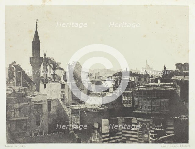 Vue Générale Prise a l'Ouest, Le Kaire, 1849/51, printed 1852. Creator: Aimé Rochas.