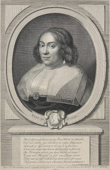 Maria Reigersbergen, wife of Hugo Grotius,  Mid 18th century. Creator: Jacobus Houbraken.