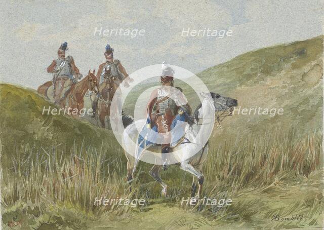 Three French Hussars, 1886. Creator: Karel Frederik Bombled.
