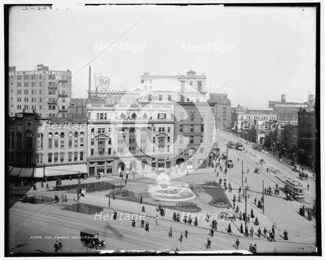 The Campus, Detroit, Mich., between Oct 1907 and Dec 1908. Creator: Unknown.