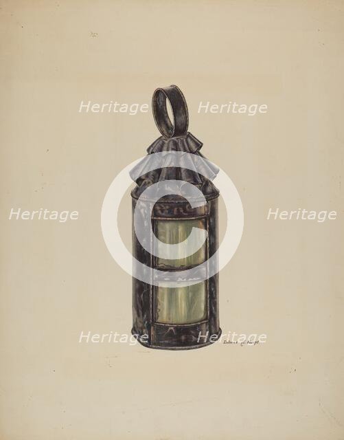 Horn Lantern, c. 1939. Creator: Dolores Haupt.