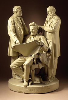 The Council of War (Abraham Lincoln, Gideon Welles, Ulysses S. Grant), 1868. Creator: John Rogers.