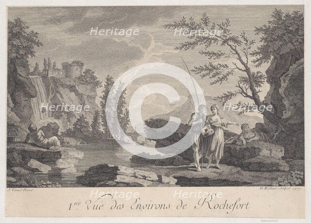 First View of the Surroundings of Rochefort, 1770. Creator: D Wallaert.