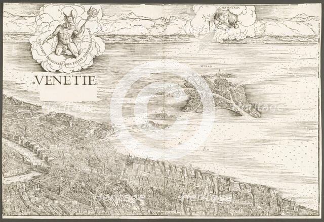 View of Venice [upper center block], 1500. Creator: Jacopo de' Barbari.