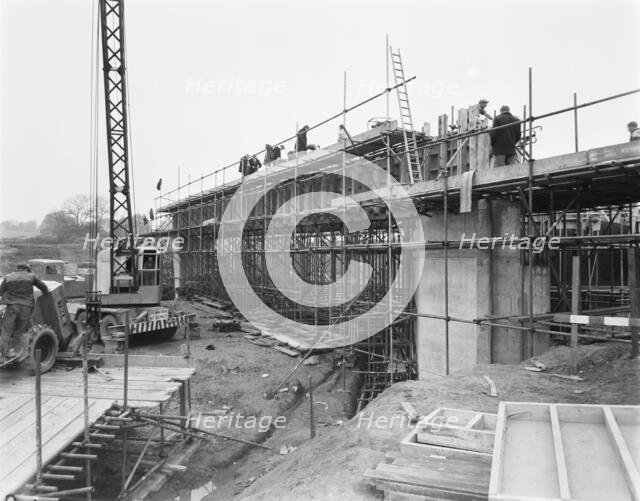 M6 Motorway, Hyde Lea, Stafford, Staffordshire, 06/1961. Creator: John Laing plc.