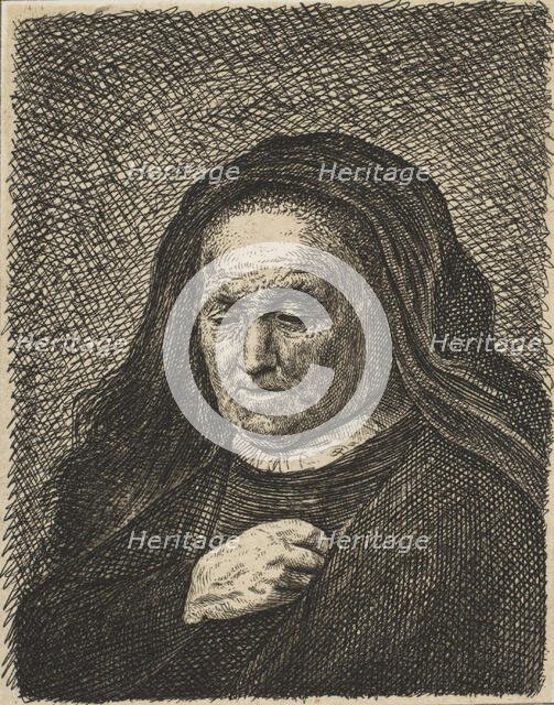 The Artist's Mother with Her Hand on Her Chest, 18th century., 18th century. Creator: Unknown.